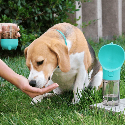 La botella para mascotas 4 en 1